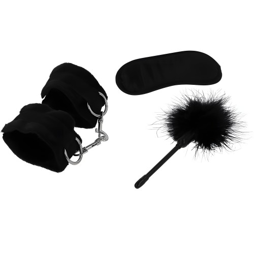 Intense Fetish Set Adults 2 with Handcuffs, Mask, and Feather Duster