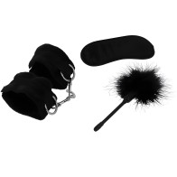 Intense Fetish Set Adults 2 with Handcuffs, Mask, and Feather Duster