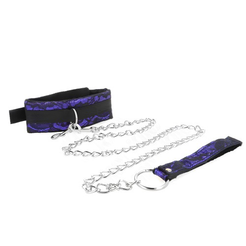 Kink Collar Con Correa 105 Cm Corto De Encaje De Terciopelo