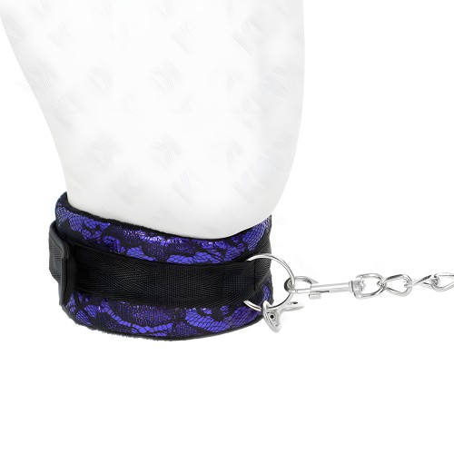 Kink Collar Con Correa 105 Cm Corto De Encaje De Terciopelo