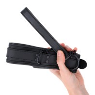 Adjustable Neoprene Bondage Collar with Leash