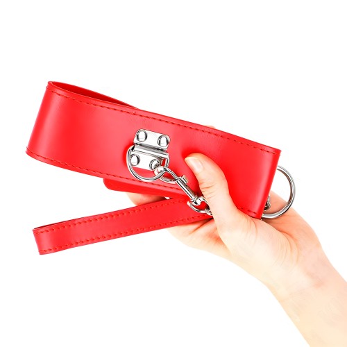 Collar Ajustable Rojo Con Correa Kink