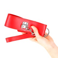 Collar Ajustable Rojo Con Correa Kink