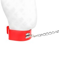 Collar Ajustable Rojo Con Correa Kink