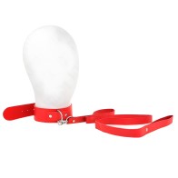 Kink - Collar Con Correa 116 Cm Fino Rojo Ajustable 32-50 Cm X 8 Cm
