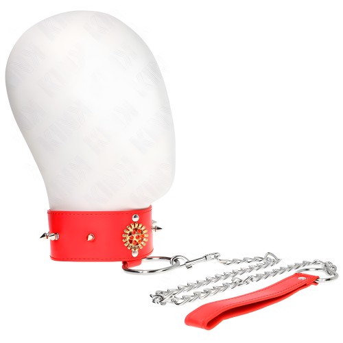 Kink Adjustable Collar with Leash 65 cm Diamond Neck Red