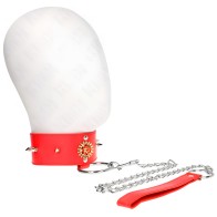 Kink Collar Con Correa Ajustable 65 cm Cuello De Diamantes Rojo