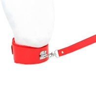 Kink - Collar with 116 cm Leash Studded Red Adjustable