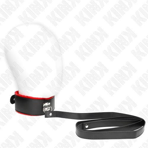 Kink Adjustable Leather Collar with Leash