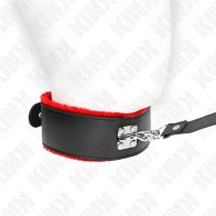 Kink - Collar Con Correa 116 Cm De Piel Rojo Ajustable 40-48 Cm X 6 Cm