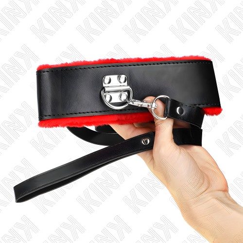 Kink Adjustable Leather Collar with Leash