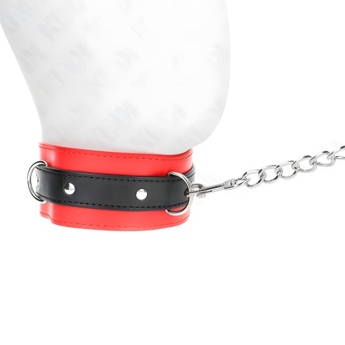 Kink Collar with Leash Red