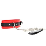 Kink Collar with Leash Red