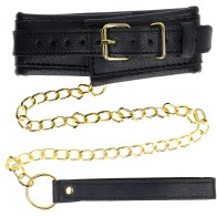 Kink Adjustable Faux Leather Collar - Elegant Control