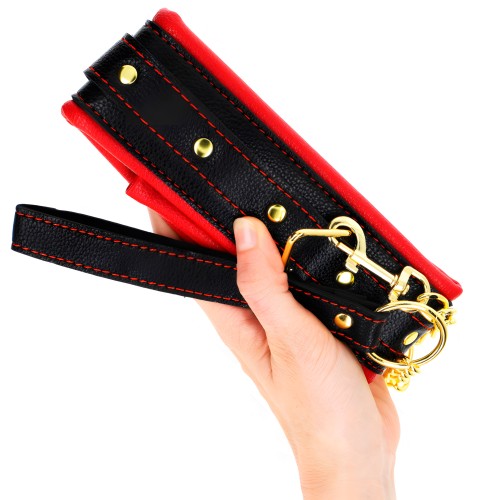 Kink Adjustable Faux Leather Collar with Leash