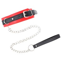 Kink Basic Collar with Leash 65 cm Red