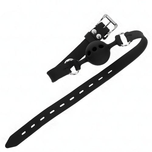Kink Mordaza 55 X 2 Cm De Bola 4 Cm De Silicona Completa Talla S Negro Aj