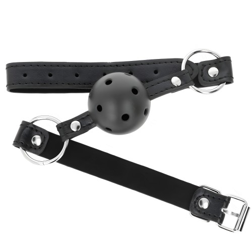 Kink Ball Gag 4.5 Cm Black Hard Hollow Model 1