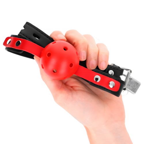 Kink Hollow Ball Gag 4 cm Hard Red