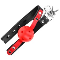 Kink Mordaza De Bola 4 Cm Dura Hueca Roja