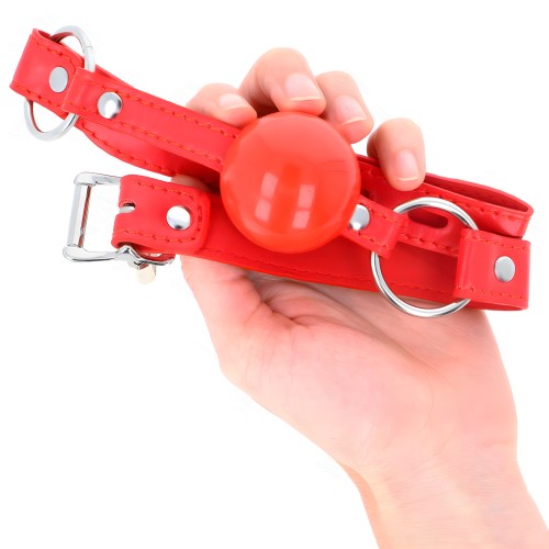 Kink Ball Gag with Lock Red