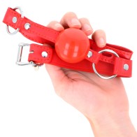 Kink Ball Gag with Lock Red