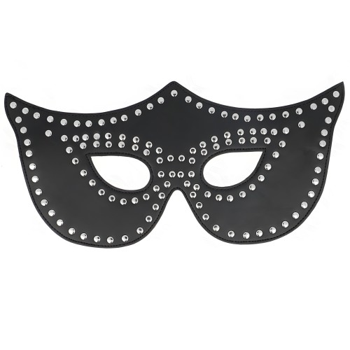 Kink Faux Leather Mask with Studs