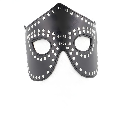 Kink Faux Leather Mask with Studs