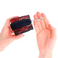 Kink Muñequeras Cortas De Encaje Terciopelo Y Unión De Nylon Rojo/Negro 2