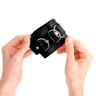 Kink - Muñequeras Con 3 Anillas En D Ajustable Negro 17.5-25 Cm X 6 Cm