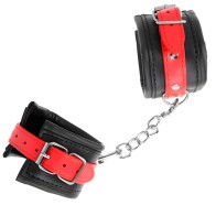 Kink - Muñequeras Negro Con Correa Rojo Ajustable 17-28 Cm X 6 Cm