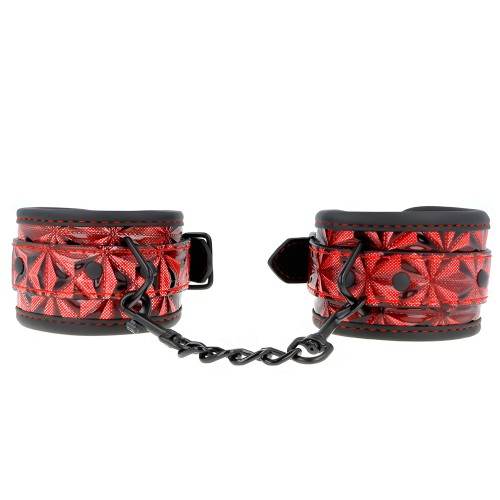 Kink Adjustable Dark Red Diamond Pattern Wrist Restraints