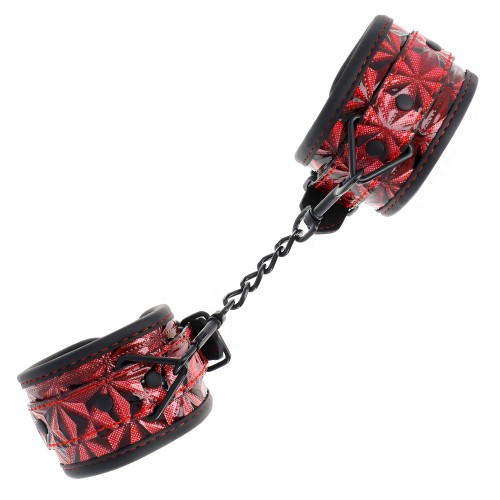 Kink Adjustable Dark Red Diamond Pattern Wrist Restraints