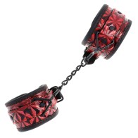 Kink Adjustable Dark Red Diamond Pattern Wrist Restraints