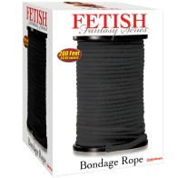 Fetish Fantasy Series Bondage Silk Rope Black 60.96m