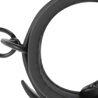 Fetish Submissive Vegan Leather Cuffs with Neoprene Lining