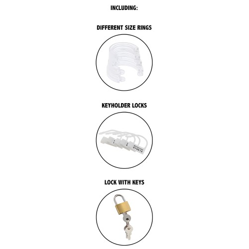 Extreme Adjustable Acrylic Chastity Cage