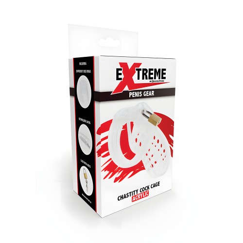 Extreme Adjustable Acrylic Chastity Cage