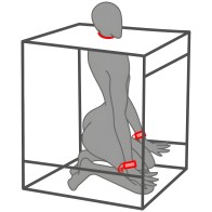 Kink Club Cabina Bukkake Negro & Rojo - Secret Dome