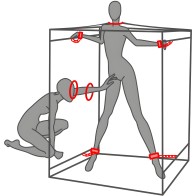 Cabina Scandale Negra y Roja Secret Dome