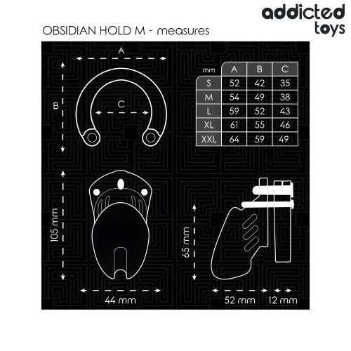 Jaula Para Pene Obsidian Hold Talla M