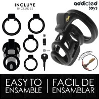 Addicted Toys Locked Gilden Cage Silicone Penis Cage