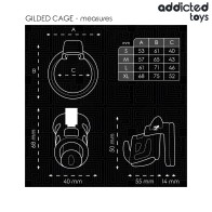 Addicted Toys Locked Gilden Cage Silicone Penis Cage