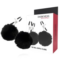 Darkness Pinzas Para Pezones Con Pompones 1