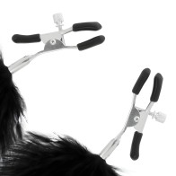 Darkness Nipple Clamps with Pom Poms 2