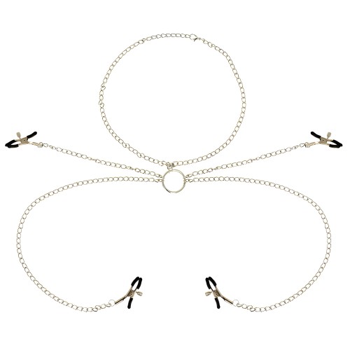 Ohmama - 4 Nipple Clamps with Chain Collar