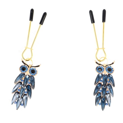 Kink Nipple Clamps with Owl Pendant