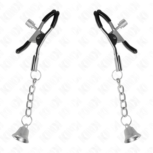 Kink - Pinzas Para Pezones Con Colgante De Campana Plateado 6 Cm