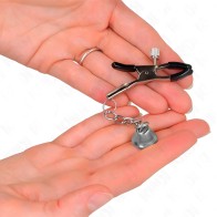 Kink - Nipple Clamps with Silver Bell Pendant 6 Cm