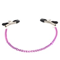 Kink Nipple Clamps with Chain Purple 30 cm - Sensual Play